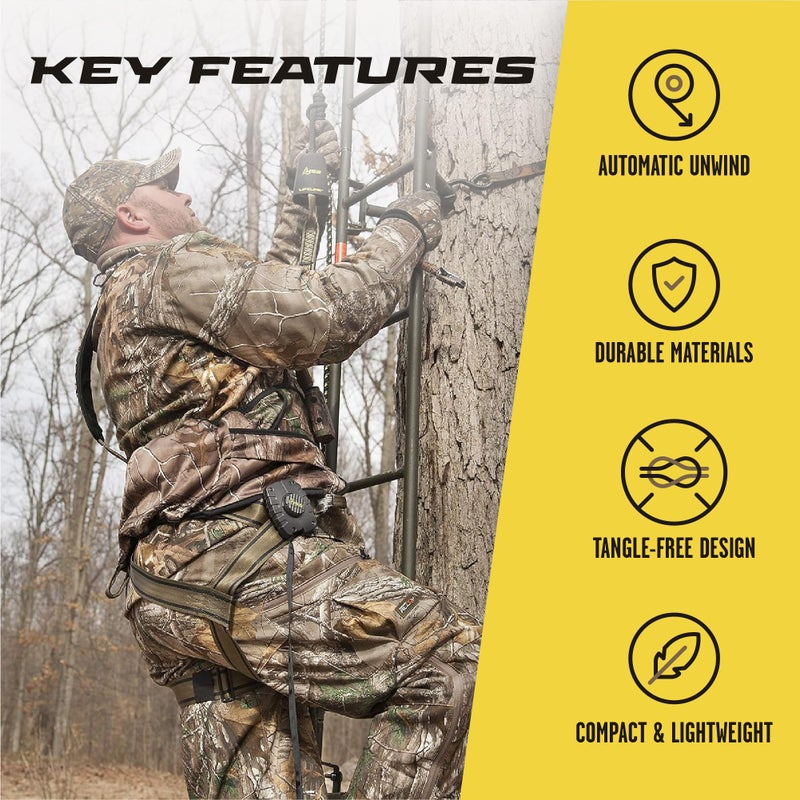 Hunter Safety System Retractable Bow & Gear Hoist, Black, One Size (HSS-GH) - Image 5